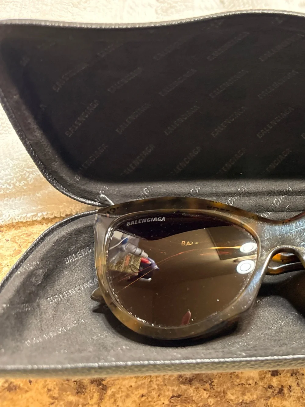 Balenciaga Brown Tortoiseshell Women's Sunglasses